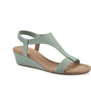 Style & Co. Mint Green Wedge Sandals
